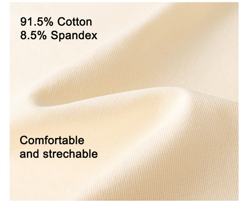 Long Sleeve Cotton Tee – Slim-Fit Stretch Shirt, Solid Color Basic Layer